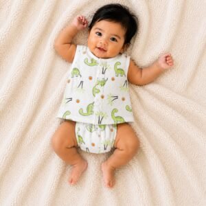 Dino - Muslin Jabla for Baby
