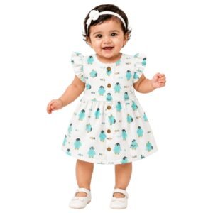 Muslin Frock for Baby Girls | 0–12 Months | Penguin