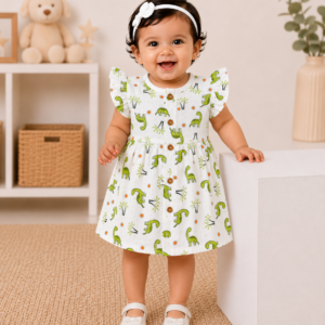 Muslin baby girl frock